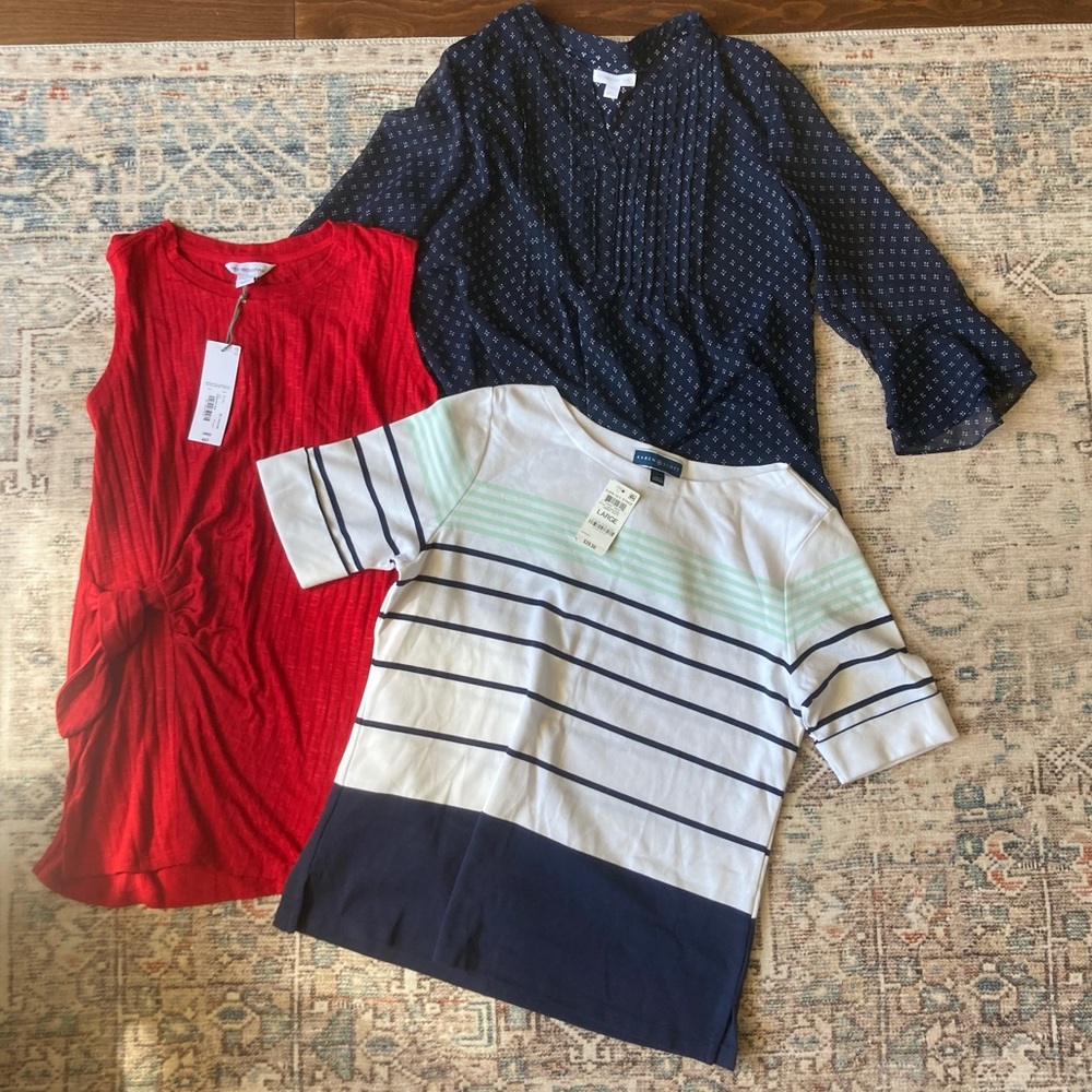 3 Top Bundle - Liz Claiborne, Karen Scott & Charter Club